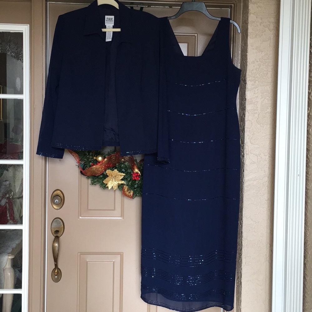 Evening dress with matching jacket